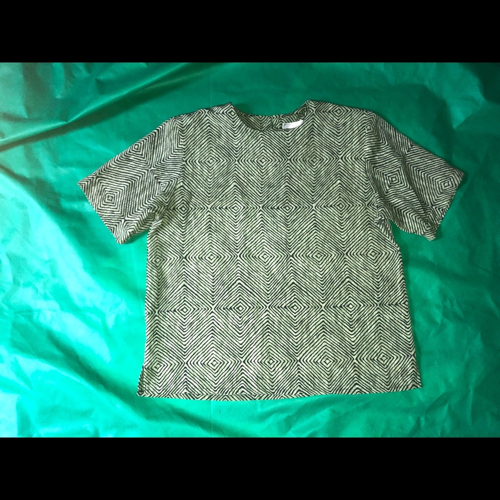 Medium Green/Black Blouse